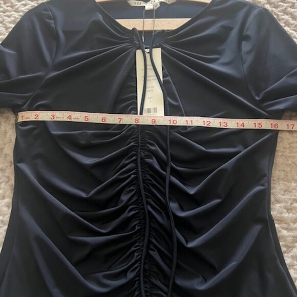 Veronica Beard Roque Top Size 6 Navy - Picture 6 of 8